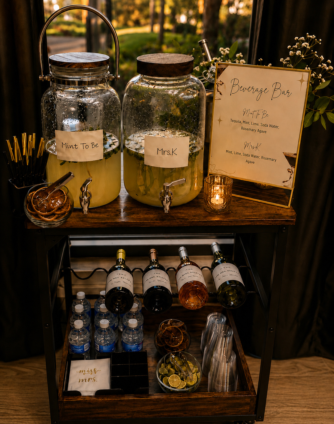 WEDDING PACKAGES beverage bar setup
